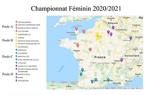 Carte du championnat féminin